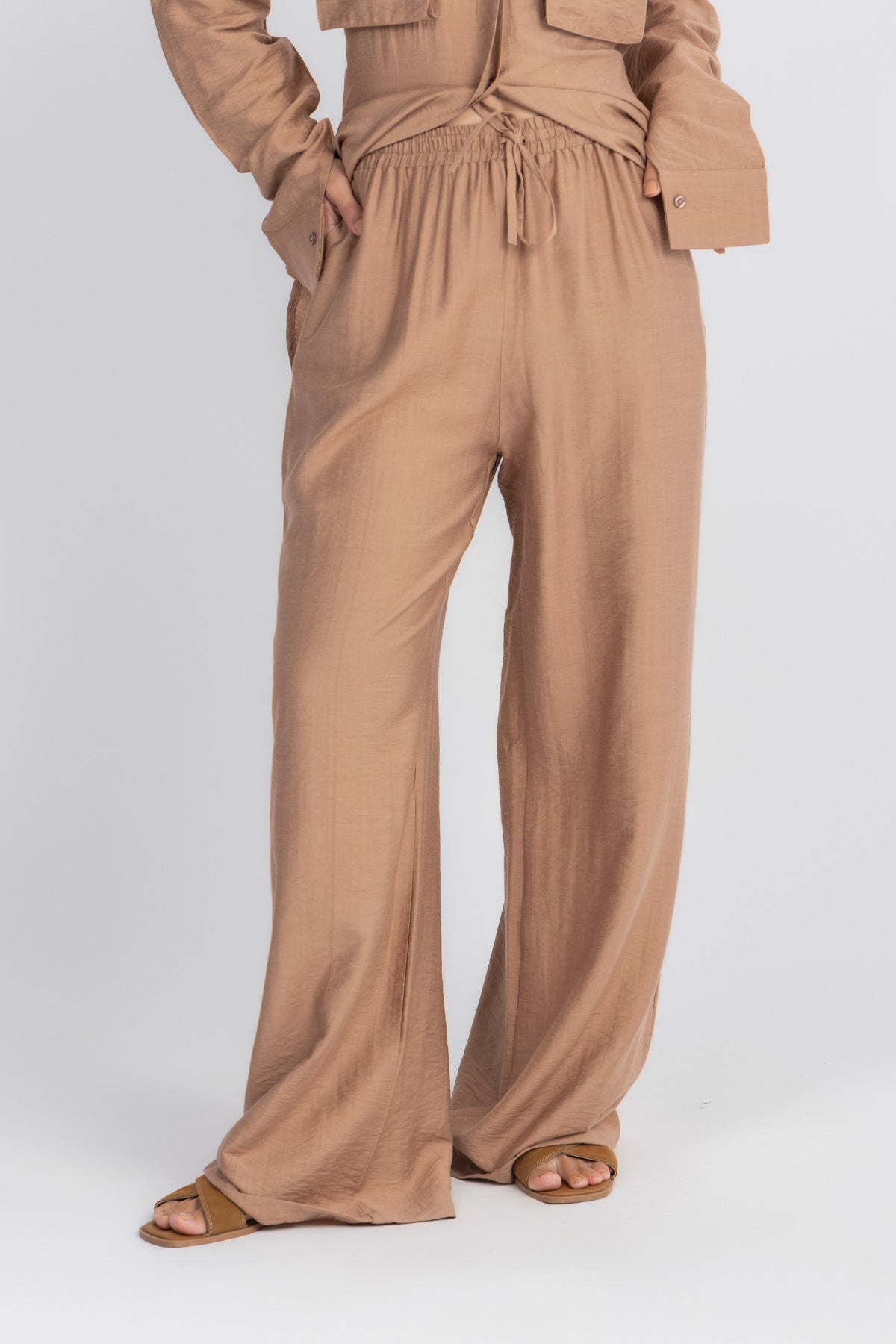 Double Belted Chemise Set — Bronze