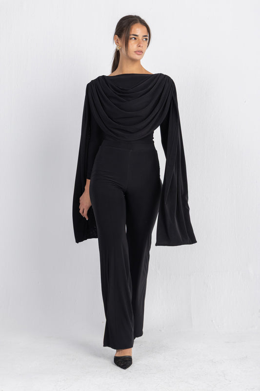 Athena Bodysuit Set — Black