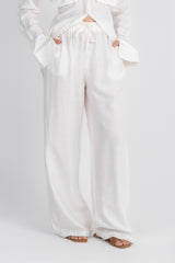 Double Belted Chemise Set — White
