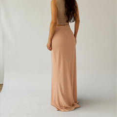 Ball Maxi Skirt - Beige