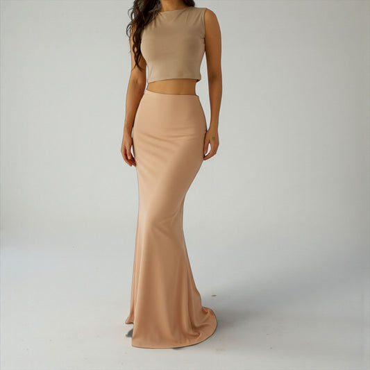 Ball Maxi Skirt - Beige