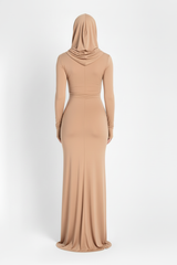 Back view nude beige