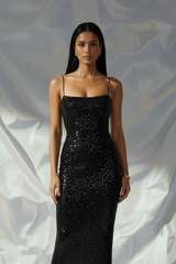 Black Cher Dress - Close Up