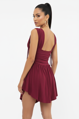 Burgundy Dress - Back