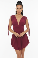 Burgundy Dress - Front