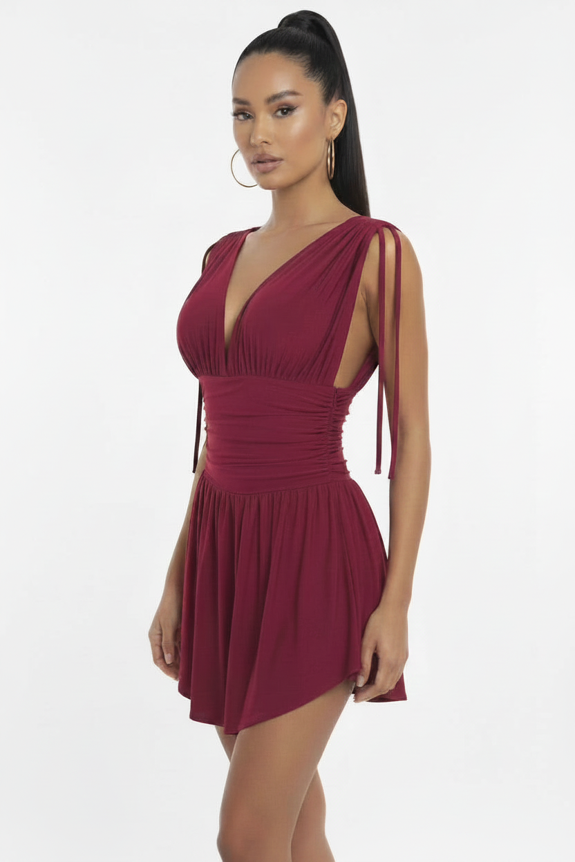 Burgundy Dress - Level Seam