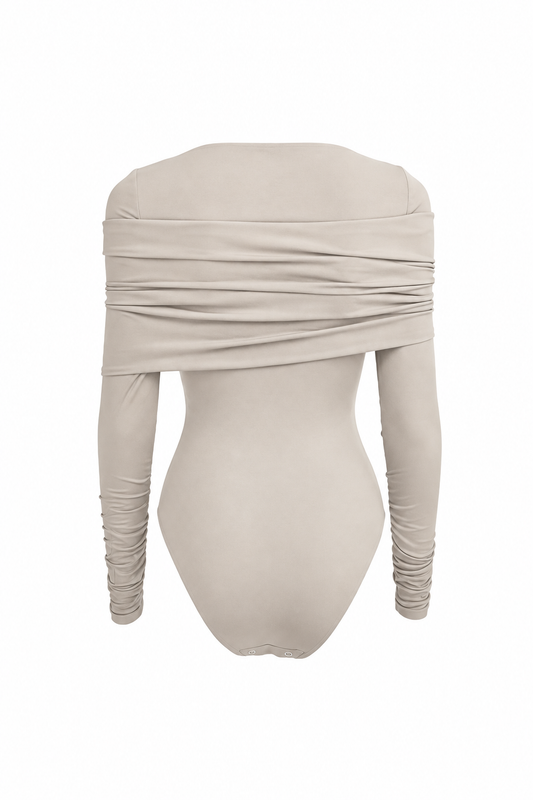 Corrected beige bodysuit back view