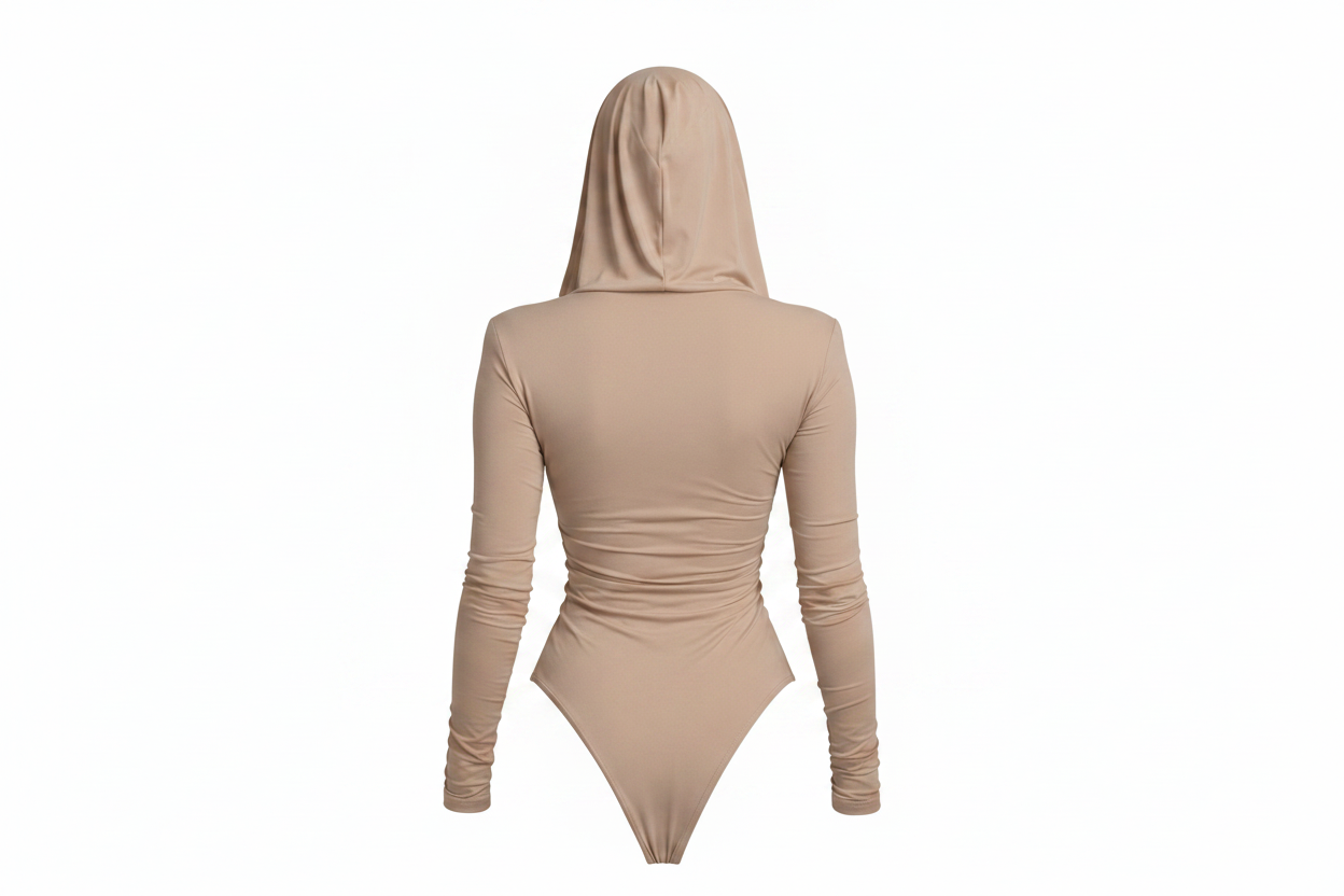 Thea Bodysuit - Nude Structured Shoulder Bodysuit