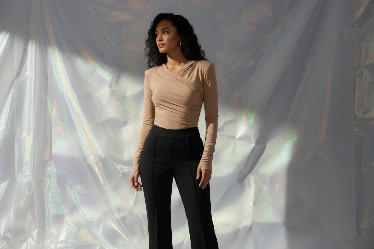 Thea Bodysuit - Nude Structured Shoulder Bodysuit