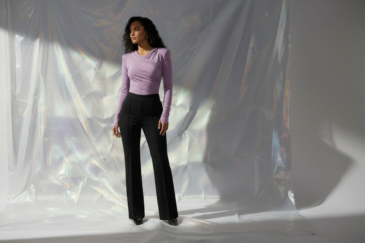 Thea Bodysuit - Lilac Structured Shoulder Bodysuit