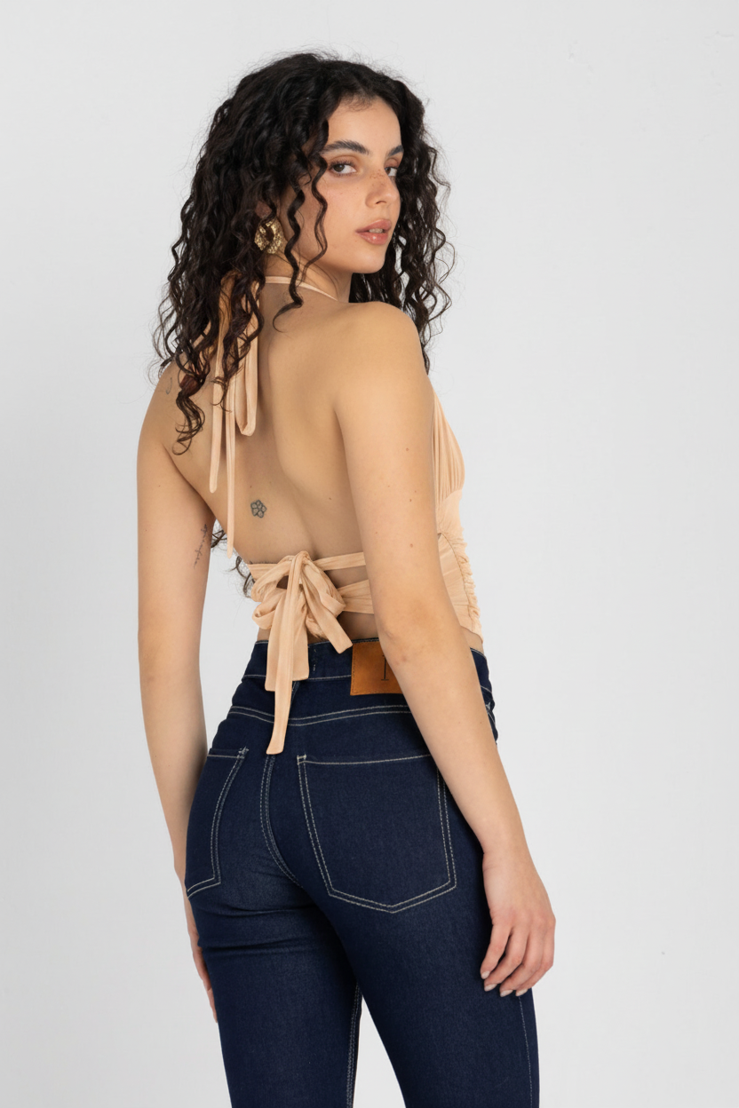 Nude beige – back straight