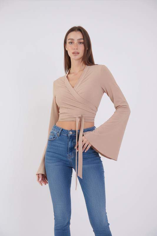 Nude blouse - front view