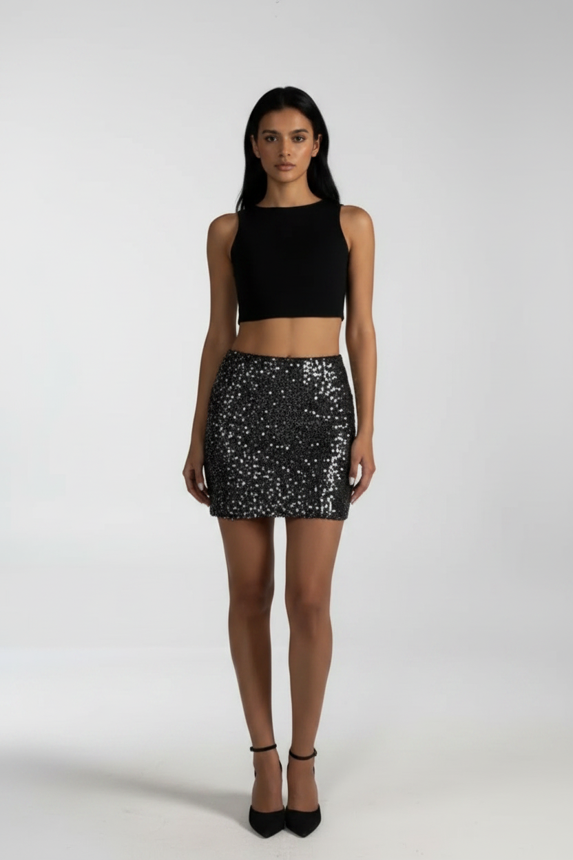 Shorter Skirt White Background - Shot 2