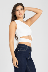 White top – back bow detail